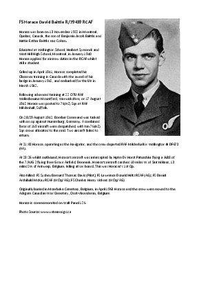 A preview of a PDF biography for Baittle, Horace David